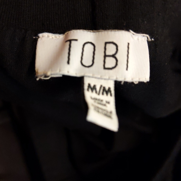 Tobi hi low skirt jersey M S diagonal soft black - Picture 4 of 5